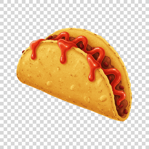 Taco Shell with Hot Sauce PNG – Free Transparent Image