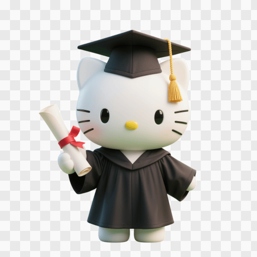 Hello Kitty Graduation PNG – Transparent Celebration Character