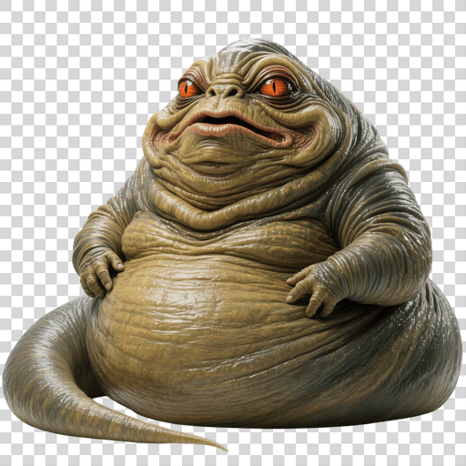 Jabba the Hutt PNG Transparent Star Wars Character Render — free download